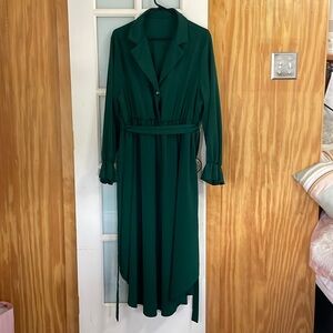 Emerald green SHEIN curve dress
